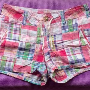Plaid Patchwork Shorts